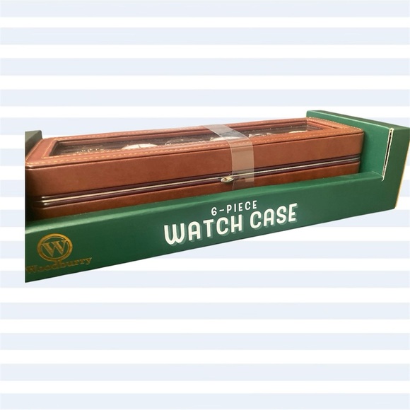 NEW Woodbury Man CASE brown leather watch case with six slots. - Picture 4 of 5